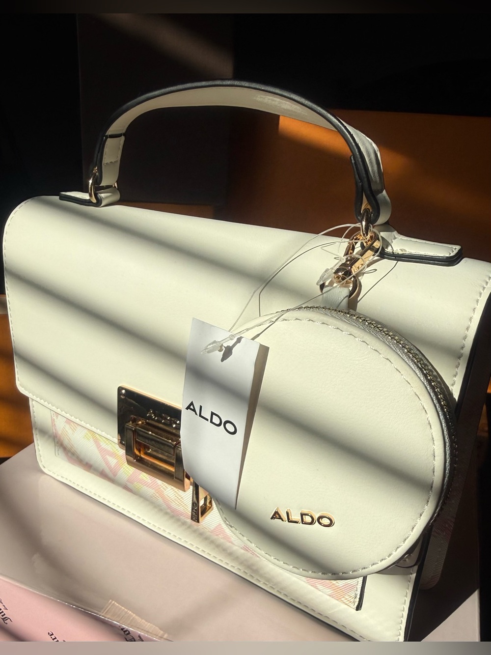 ALDO Noevya Top-Handle Satchel with Detachable Coin Pouch & Chain Strap